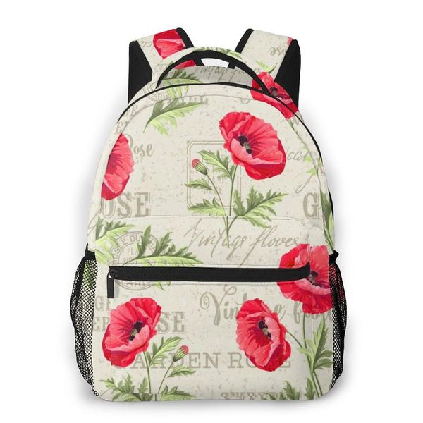 women backpack kids school bag for teenage girls red poppy on vintage postcard female lapnotebook bagpack travel back pack
women backpack kids school bag for teenage girls red poppy on vintage postcard female lapnotebook bagpack travel back pack