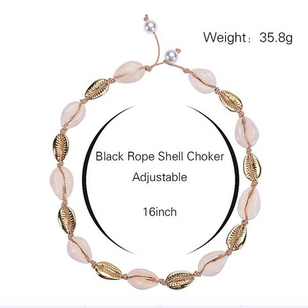 bohemia gift for female women handmade cord closure summer seaside jewelry cowrie shell choker necklace pearl shell necklace, Golden;silver
bohemia gift for female women handmade cord closure summer seaside jewelry cowrie shell choker necklace pearl shell necklace, Golden;silver