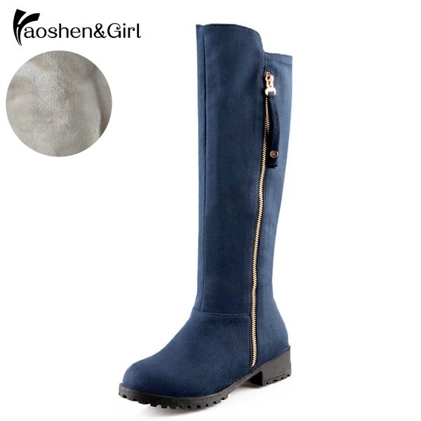 haoshen&girl shoes woman flat knee boots with full zipper winter autumn riding long boot fashion plush fur warm shoes size 10.5, Black
haoshen&girl shoes woman flat knee boots with full zipper winter autumn riding long boot fashion plush fur warm shoes size 10.5, Black