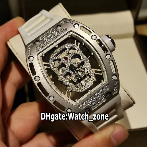 high version new rm52-01 rm052 diamond skull skeleton dial miyota automatic mens watch steel diamond case white rubber strap sport watches, Slivery;brown
high version new rm52-01 rm052 diamond skull skeleton dial miyota automatic mens watch steel diamond case white rubber strap sport watches, Slivery;brown