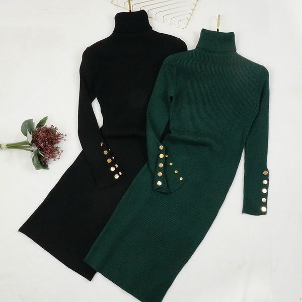 autumn winter women knitted dress buttons turtleneck sweater dresses lady slim bodycon long sleeve bottoming dress vestidos 1470, Black;pink
autumn winter women knitted dress buttons turtleneck sweater dresses lady slim bodycon long sleeve bottoming dress vestidos 1470, Black;pink