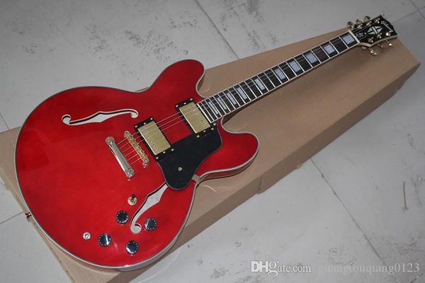 Whole ale mahogany body maple front and back ro ewood fingerboard e 335 jazz red electric guitar mu ical in trument 
Whole ale mahogany body maple front and back ro ewood fingerboard e 335 jazz red electric guitar mu ical in trument