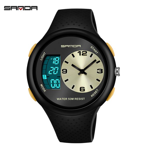 sanda new men's electronic watch sports watch convenient to time fashion and convenient men's clock electronic, Slivery;brown
sanda new men's electronic watch sports watch convenient to time fashion and convenient men's clock electronic, Slivery;brown