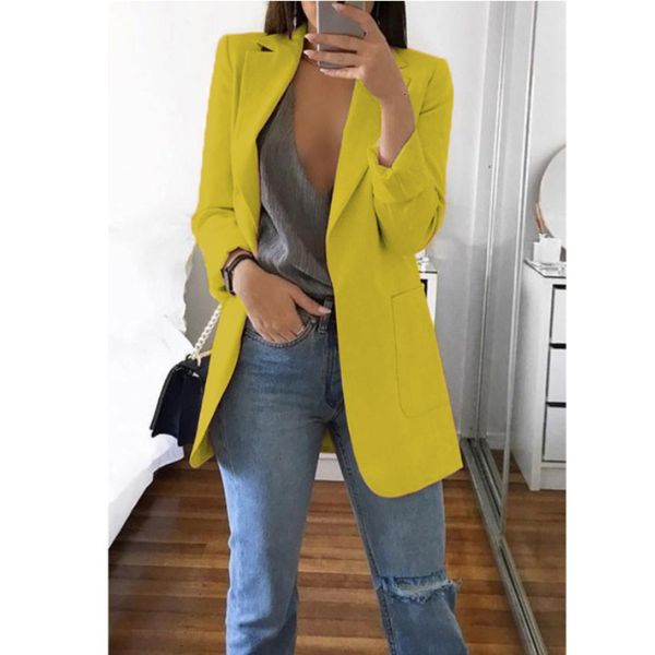 плюс размер желтый красный женские пиджаки с длинным рукавом повседневная белый офис дамы блейзер пиджак кардиган тонкий сплошной пальто, White;black 
плюс размер желтый красный женские пиджаки с длинным рукавом повседневная белый офис дамы блейзер пиджак кардиган тонкий сплошной пальто, White;black