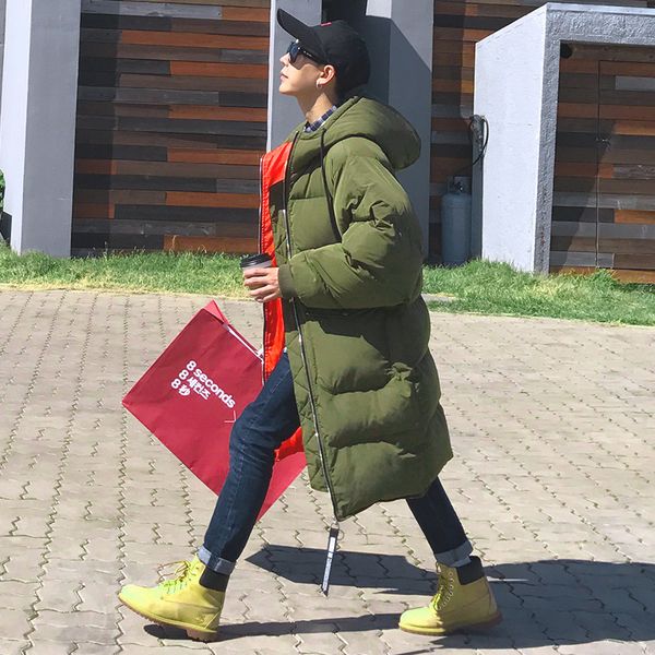 winter new men's loose-fitting long knee-length bread suit thickened hooded cotton-padded jacket down cotton-padded jacket, Black
winter new men's loose-fitting long knee-length bread suit thickened hooded cotton-padded jacket down cotton-padded jacket, Black