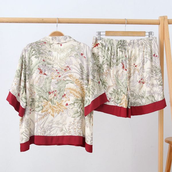 new pajamas for women green grass printing casual 2 pcs satin pajamas sets full sleeves and pants turn-down collar home service, Black;red
new pajamas for women green grass printing casual 2 pcs satin pajamas sets full sleeves and pants turn-down collar home service, Black;red