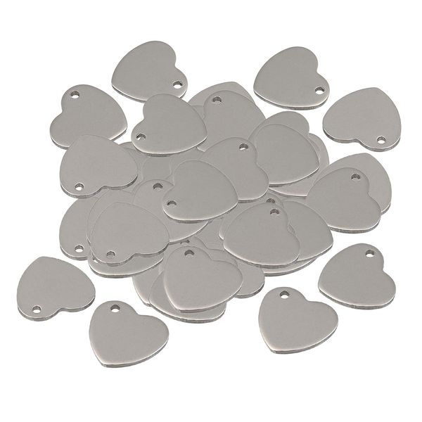 50x heart blank tag stainless steel stamping blank charms pendant jewelry making, Black
50x heart blank tag stainless steel stamping blank charms pendant jewelry making, Black