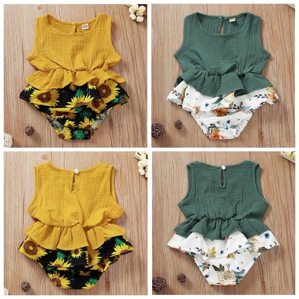 ins baby girls summer ruffle rompers girl sunflower print jumpsuits toddler patchwork sleeveless bodysuits infant boutique clothes zyq257, Blue
ins baby girls summer ruffle rompers girl sunflower print jumpsuits toddler patchwork sleeveless bodysuits infant boutique clothes zyq257, Blue