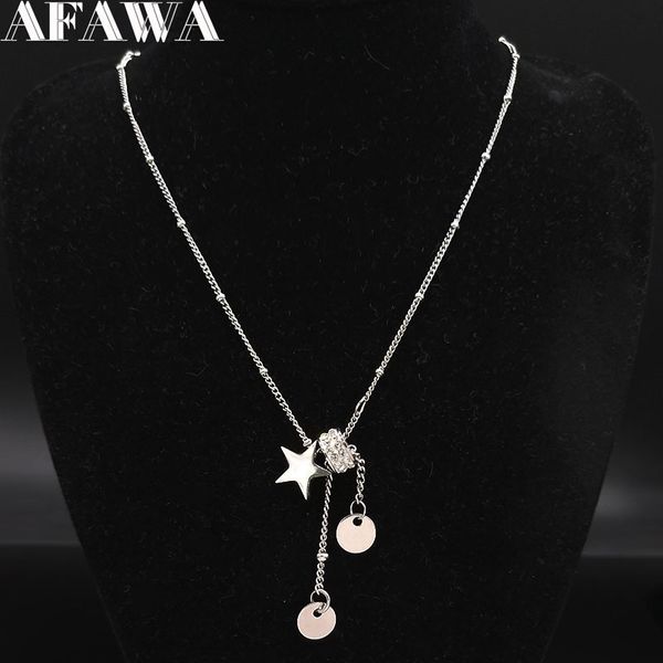2019 star crystal stainless steel statement necklace women silver color necklace jewerly acero inoxidable joyeria mujer n19563
2019 star crystal stainless steel statement necklace women silver color necklace jewerly acero inoxidable joyeria mujer n19563