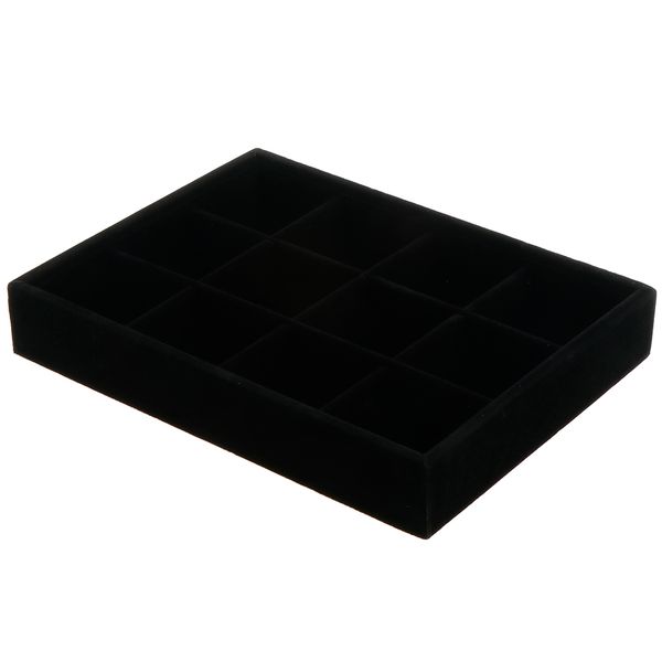 black velvet drawer jewlery organizer tray display necklace earrings showcase multifunction case, Black;white
black velvet drawer jewlery organizer tray display necklace earrings showcase multifunction case, Black;white