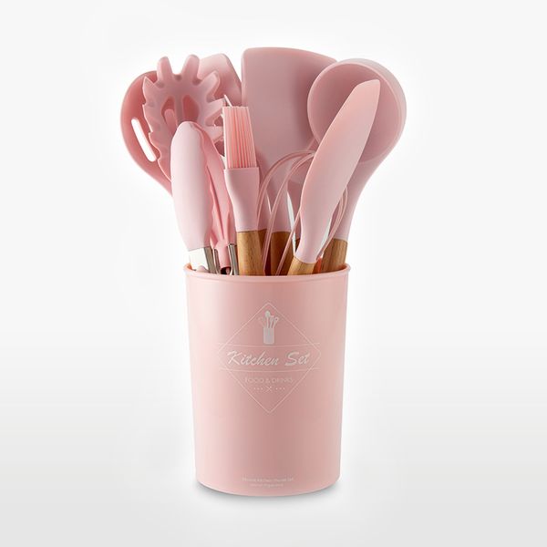 1-9-11pcs pink explosion solid wood handle storage bucket silica gel kitchenware shovel spoon brush soup spoon noodles scraper
1-9-11pcs pink explosion solid wood handle storage bucket silica gel kitchenware shovel spoon brush soup spoon noodles scraper