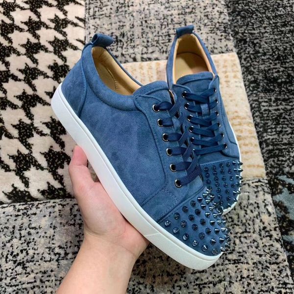 junior spikes low blue suede leather studs men red bottom sneaker shoes,fashion women casual walking party wedding eu35-47, Black
junior spikes low blue suede leather studs men red bottom sneaker shoes,fashion women casual walking party wedding eu35-47, Black