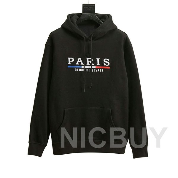 true us size fashion designer luxury clothing mens embroidery paris letter long sleeve hooded hoodies pullover sweatshirt, Black
true us size fashion designer luxury clothing mens embroidery paris letter long sleeve hooded hoodies pullover sweatshirt, Black