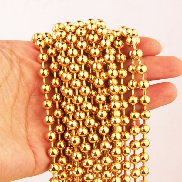 2/3/4/5/6mm gold tone stainless steel ball bead chain necklace fashion jewelry dog tags chain keychain, Silver
2/3/4/5/6mm gold tone stainless steel ball bead chain necklace fashion jewelry dog tags chain keychain, Silver