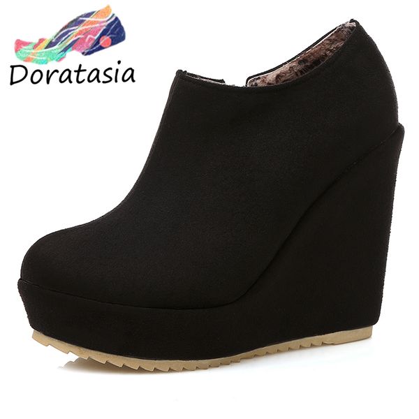 fashion new 2020 big size 32-43 wedge high heels ankle boots women shoes woman zip up platform shoes woman boots, Black
fashion new 2020 big size 32-43 wedge high heels ankle boots women shoes woman zip up platform shoes woman boots, Black