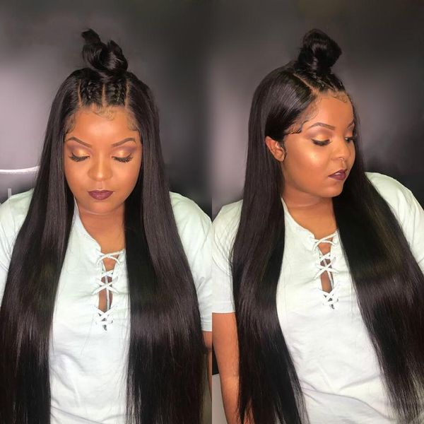 360 lace wig brazilian 4*4 straight lace closure wig lace front human hair wigs pre-plucked with baby hair long, Black
360 lace wig brazilian 4*4 straight lace closure wig lace front human hair wigs pre-plucked with baby hair long, Black