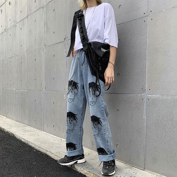 wholesale-neploe cartoon character printed straight jeans pants summer harajuku loose trousers high-waisted women men long pants 53180, Blue
wholesale-neploe cartoon character printed straight jeans pants summer harajuku loose trousers high-waisted women men long pants 53180, Blue