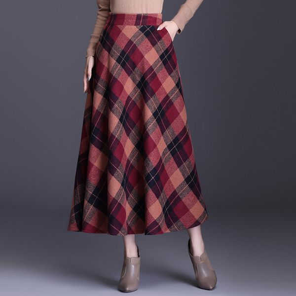2019 autumn and winter korean-style new style woolen plaid skirt women's swinging skirt thick high-waisted new style, Black
2019 autumn and winter korean-style new style woolen plaid skirt women's swinging skirt thick high-waisted new style, Black