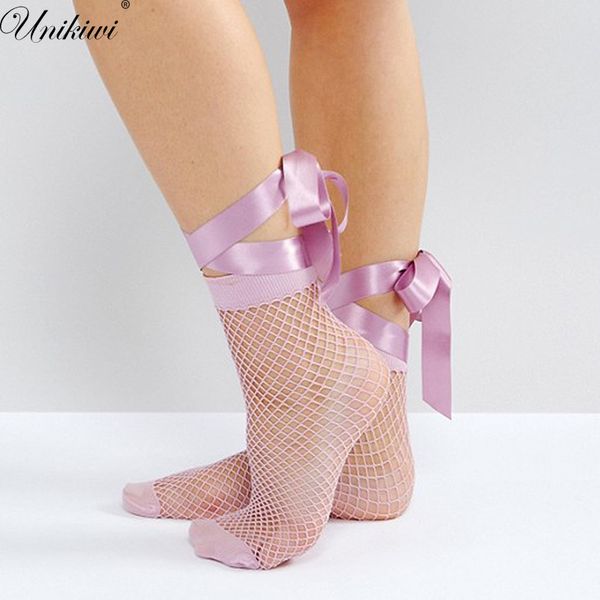 unikiwi.women's harajuku candy color purple ribbon lace up bow fishnet socks.ladies hollow out mesh nets socks girl's sox, Black;white
unikiwi.women's harajuku candy color purple ribbon lace up bow fishnet socks.ladies hollow out mesh nets socks girl's sox, Black;white
