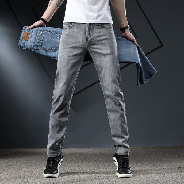 men's jeans 2021 brand straight fashion smart casual classic style elastic skinny trousers male denim pants, Blue
men's jeans 2021 brand straight fashion smart casual classic style elastic skinny trousers male denim pants, Blue