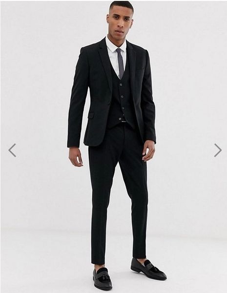 tuxedos customs made one buttons black groom tuxedos notch lapel man groomsman men wedding suits bridegroom (jacket+pants+vest, Black;gray
tuxedos customs made one buttons black groom tuxedos notch lapel man groomsman men wedding suits bridegroom (jacket+pants+vest, Black;gray