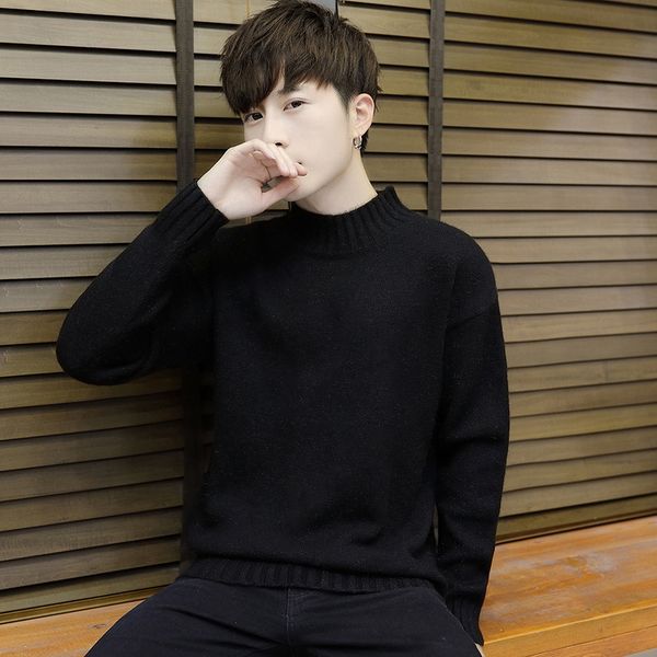 2020 new autumn winter base coat men's korean version knitwear sweater trend men's high neck sweater, White;black
2020 new autumn winter base coat men's korean version knitwear sweater trend men's high neck sweater, White;black