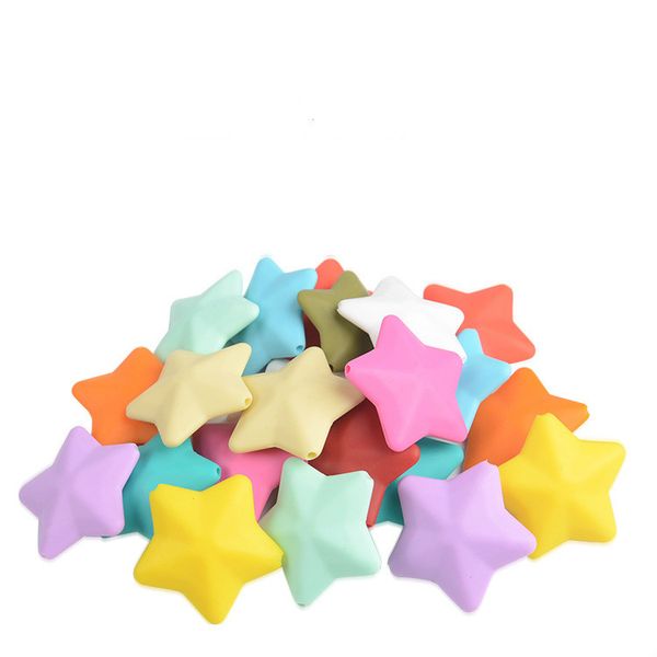 50pcs/lot 40mm fivestar silicone teething beads baby infants teether chewing nursing silicone beads food grade safty
50pcs/lot 40mm fivestar silicone teething beads baby infants teether chewing nursing silicone beads food grade safty