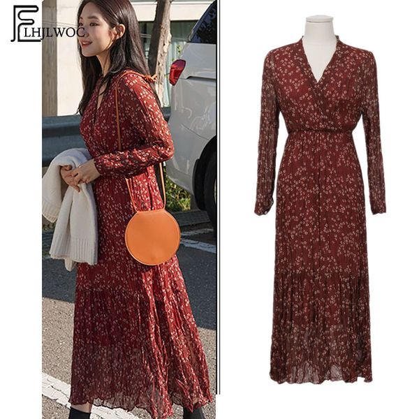 2019 long dresses design women fashion long sleeve slim waist a line temperament lady vintage floral print vintage dress 7912, Black;pink
2019 long dresses design women fashion long sleeve slim waist a line temperament lady vintage floral print vintage dress 7912, Black;pink