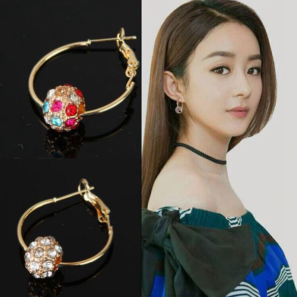 10pair fashion colorful crystal lucky ball transshipment bead earrings earrings for woman party wedding jewelry, Golden;silver
10pair fashion colorful crystal lucky ball transshipment bead earrings earrings for woman party wedding jewelry, Golden;silver