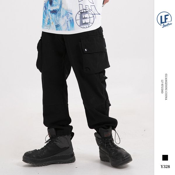 lawfoo 2020 spring and summer new style origional national trends men's wear harajuku pocket black and white with pattern bib ov, White;black
lawfoo 2020 spring and summer new style origional national trends men's wear harajuku pocket black and white with pattern bib ov, White;black