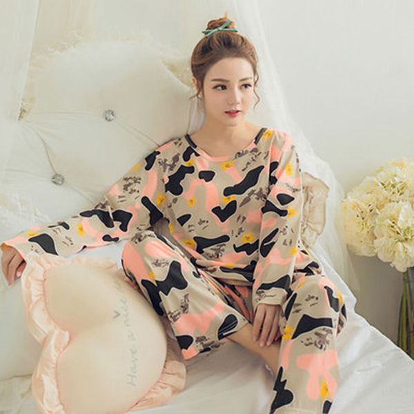 spring autumn women pajamas set new printed long sleeve cute sleepwear casual homewear female pyjamas 2019 new, Blue;gray
spring autumn women pajamas set new printed long sleeve cute sleepwear casual homewear female pyjamas 2019 new, Blue;gray