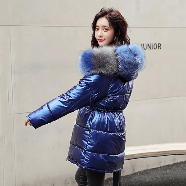 glossy down jacket winter warm hooded fur collar cotton coat woman large size parka outwear female padded jackets, Black
glossy down jacket winter warm hooded fur collar cotton coat woman large size parka outwear female padded jackets, Black