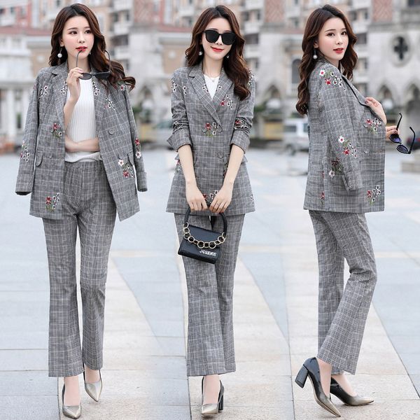 women's suits women's fashion lattice double-breasted suit two-piece suit (coat + wide leg pants) woman's suits, White;black
women's suits women's fashion lattice double-breasted suit two-piece suit (coat + wide leg pants) woman's suits, White;black