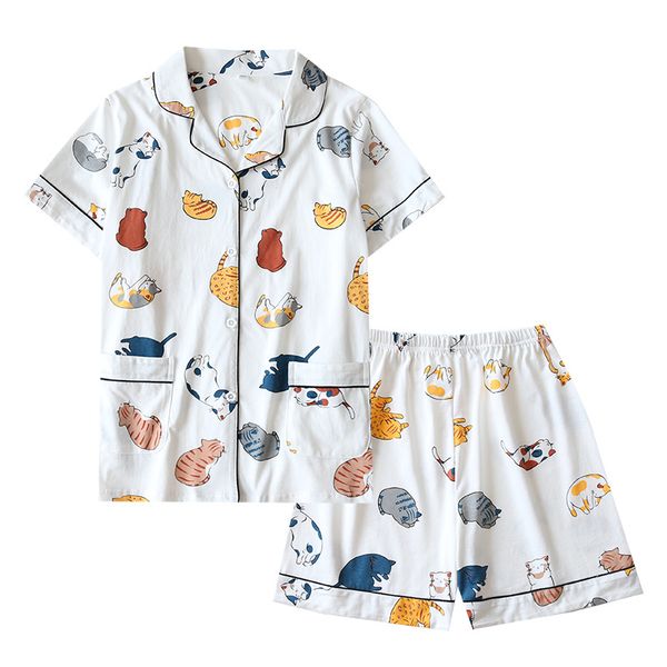 women's sleepwear ladies pajamas cartoon printed summer set 2 pieces casual soft cotton cute short-sleeved homewear suit, Black;red
women's sleepwear ladies pajamas cartoon printed summer set 2 pieces casual soft cotton cute short-sleeved homewear suit, Black;red