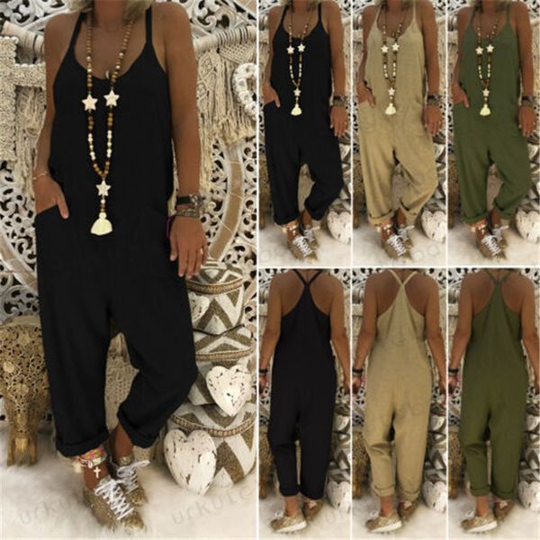 women casual vintage retro linen pants cotton blend jumpsuit strappy harem trousers overalls, Black;white
women casual vintage retro linen pants cotton blend jumpsuit strappy harem trousers overalls, Black;white