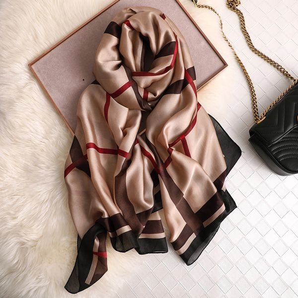 2019 designer brand women scarf fashion print silk scarves lady hijabs shawls and wraps foulard bandana beach stoles