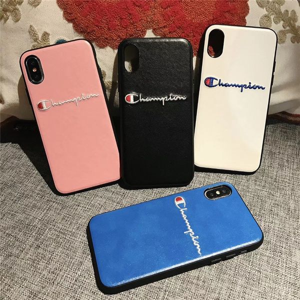 

Champion embroidery letter phone ca e tpu oft protector hell 2 in 1 hockproof ca e cover for iphone x x xr max 7 8 plu 6 plu b42601