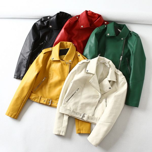 2019 new women street leahter jacket fashion spring autumn slim biker coats ladies coats with belt punk faux leather clothes, Black
2019 new women street leahter jacket fashion spring autumn slim biker coats ladies coats with belt punk faux leather clothes, Black