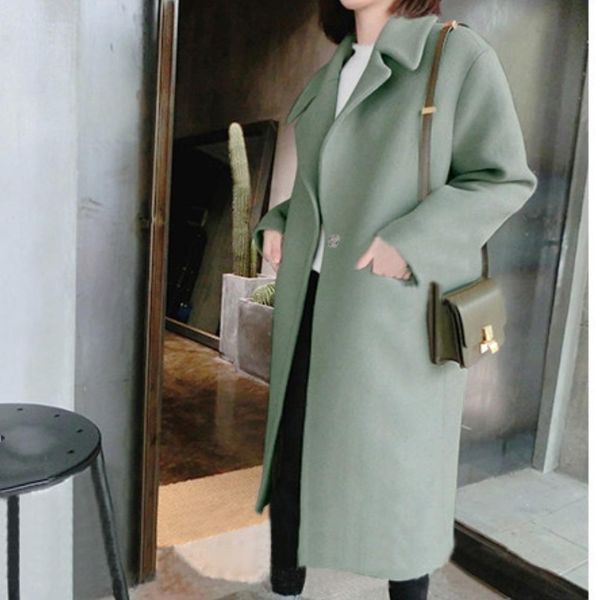 women winter solid color lapel collar thicken slim long trench coat warm outwear, Black
women winter solid color lapel collar thicken slim long trench coat warm outwear, Black