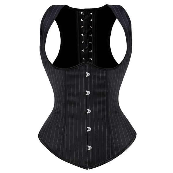 women's gothic jacquard underbust corset shoulder straps spiral steel boned bustier vest corselet plus size s-6xl, Black;white
women's gothic jacquard underbust corset shoulder straps spiral steel boned bustier vest corselet plus size s-6xl, Black;white