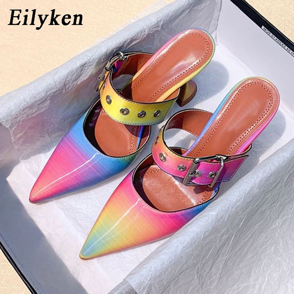 eilyken 2020 summer women pointed toe pumps buckle strap ladies mules shoes spike high heels rainbow pumps size 34-42, Black
eilyken 2020 summer women pointed toe pumps buckle strap ladies mules shoes spike high heels rainbow pumps size 34-42, Black
