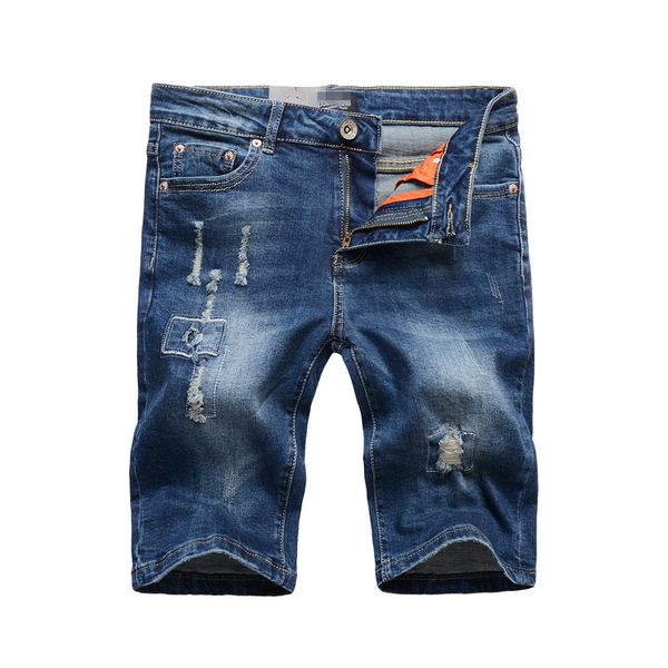summer thin hole men's denim shorts dark blue high stretch slim fit knee length pants men's casual straight short jeans
summer thin hole men's denim shorts dark blue high stretch slim fit knee length pants men's casual straight short jeans