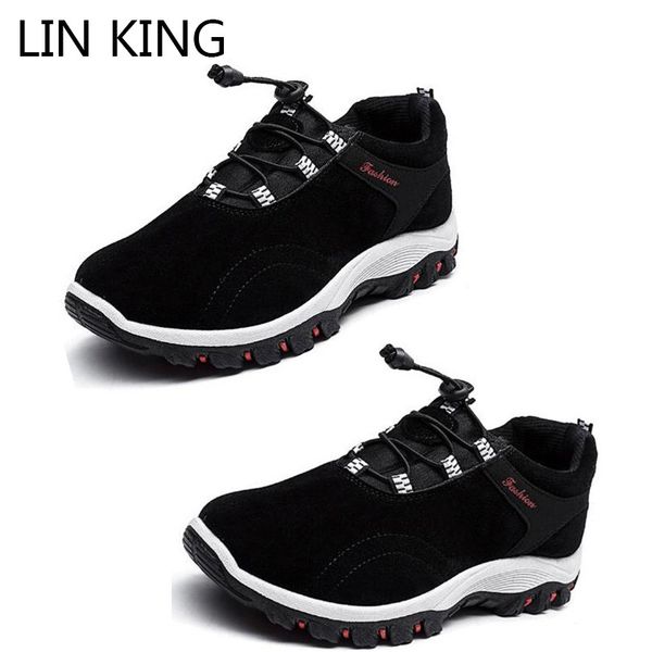 lin king fashion men work safety boots casual ankle short boots thick sole wedges short botas outdoor anti skid hiking shoes, Black
lin king fashion men work safety boots casual ankle short boots thick sole wedges short botas outdoor anti skid hiking shoes, Black