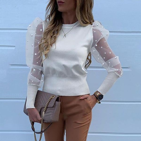 2020 women's mesh pearl lantern sleeves shirt new shirt perspective hollow o-neck printed long-sleeved fashion blouse, Black;blue
2020 women's mesh pearl lantern sleeves shirt new shirt perspective hollow o-neck printed long-sleeved fashion blouse, Black;blue