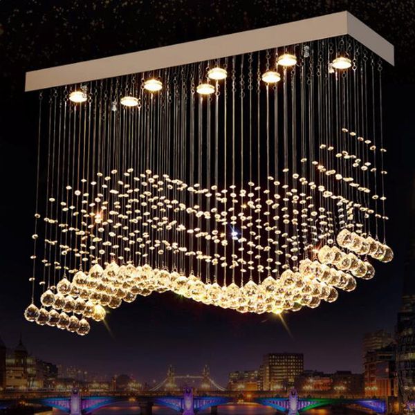 k9 crystal chandeliers led chrome finished light wave art decor modern suspension lighting l villa hanging lamp
k9 crystal chandeliers led chrome finished light wave art decor modern suspension lighting l villa hanging lamp