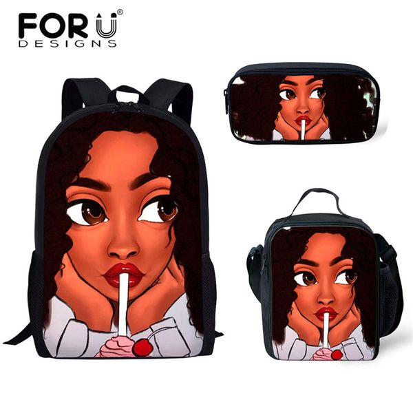 forudesigns 3pcs/set kids schoolbag african black girls hairstyle children school bags school backpacks teenagers girls backpack
forudesigns 3pcs/set kids schoolbag african black girls hairstyle children school bags school backpacks teenagers girls backpack