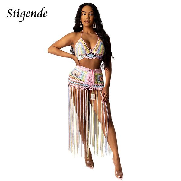 cover-ups stigende women tassels summer 2 piece beach set crotchet knit cover up swimwear hollow out bandage two skirt
cover-ups stigende women tassels summer 2 piece beach set crotchet knit cover up swimwear hollow out bandage two skirt