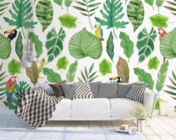 wall papers home decor custom wallpaper nordic modern minimalist small fresh tropical rainforest parrot background
wall papers home decor custom wallpaper nordic modern minimalist small fresh tropical rainforest parrot background