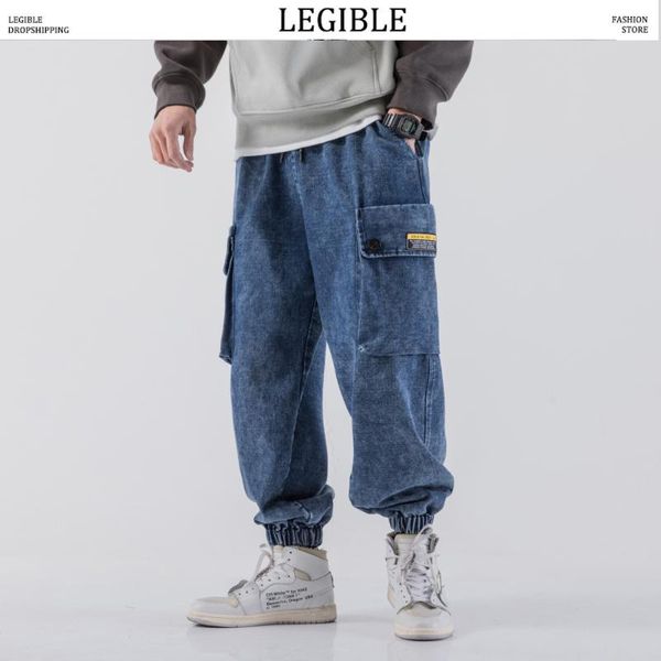 legible spring autumn hip hop jeans men solid denim pants men fashion loose cargo jeans pants, Blue
legible spring autumn hip hop jeans men solid denim pants men fashion loose cargo jeans pants, Blue