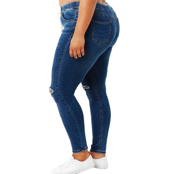 женщины моды jogger брюки кулиской упругие waisted рваные джинсы твердые дамы плюс размер повседневные джинсовые брюки тонкий гетры, Blue
женщины моды jogger брюки кулиской упругие waisted рваные джинсы твердые дамы плюс размер повседневные джинсовые брюки тонкий гетры, Blue